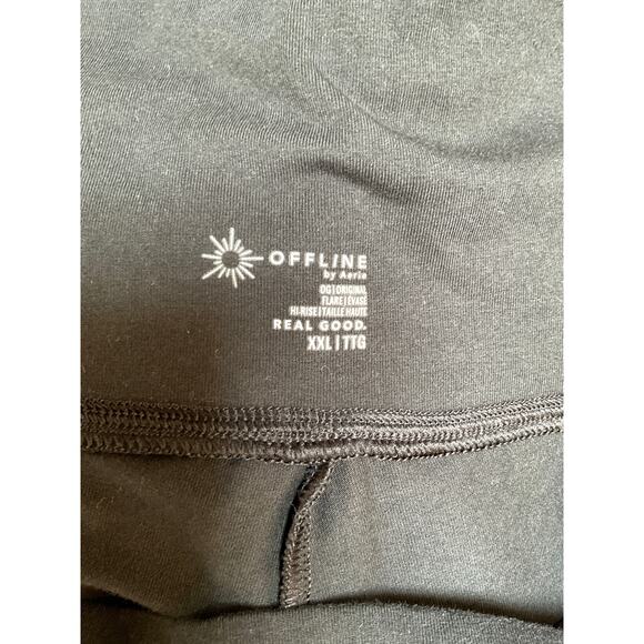 Aerie OG Flare Leggings Size XXL Black - Picture 3 of 4